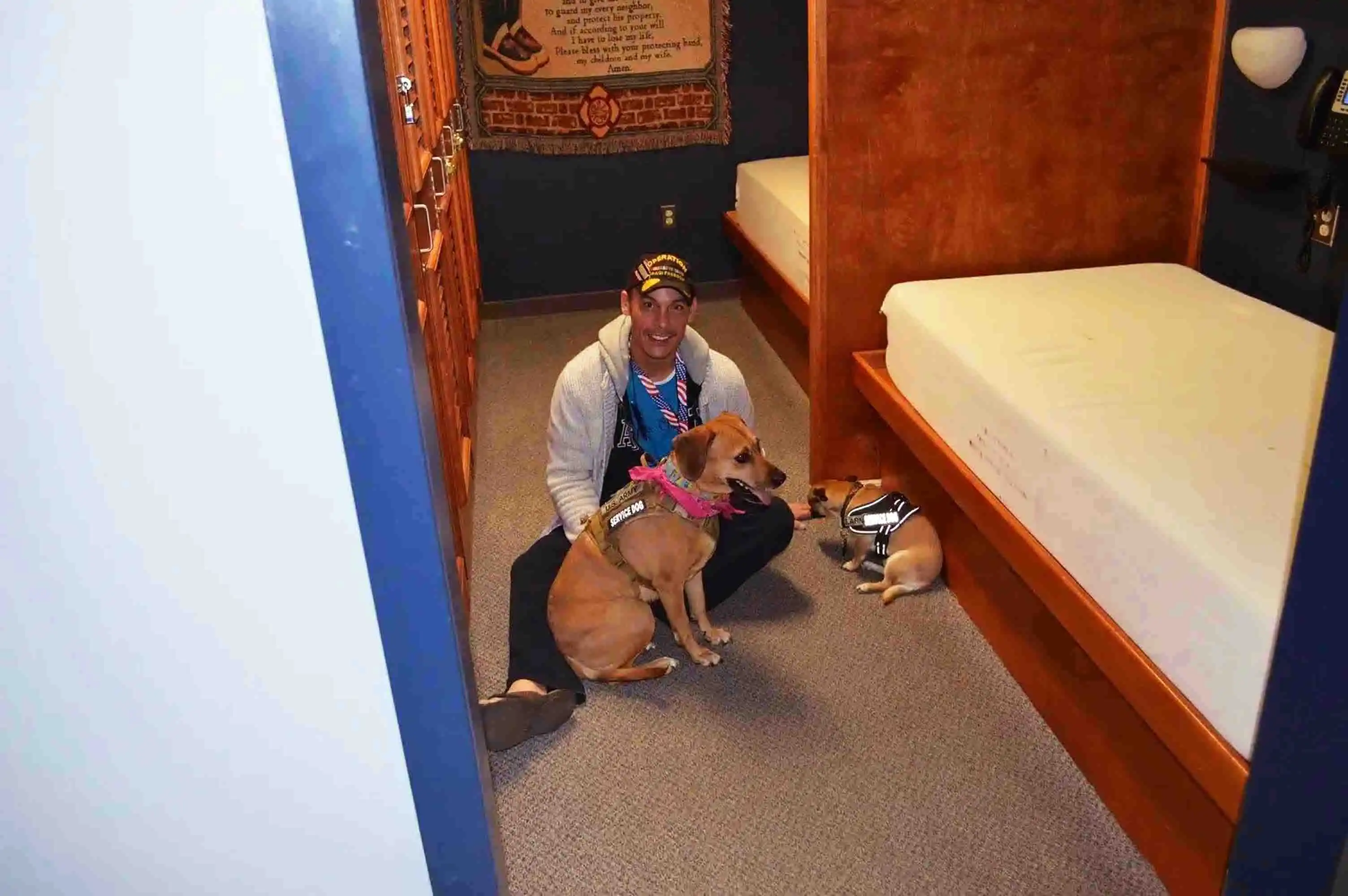 Supporting the frontliners, Veteran David Haave donates books and new coloring book pages to local fire departments, Kentucky, USA. -- David Haave